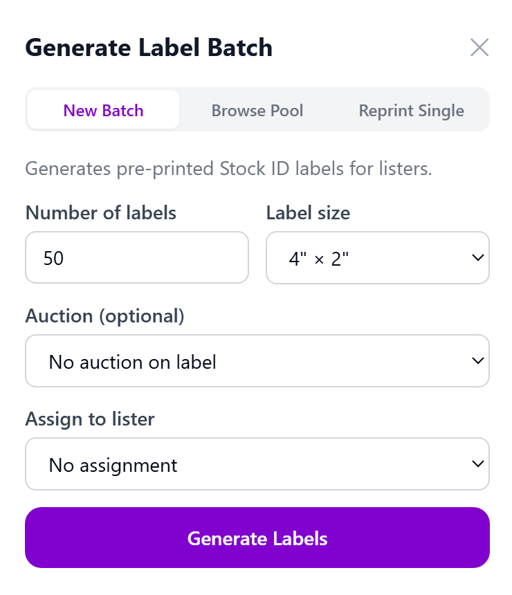 Generate Labels
